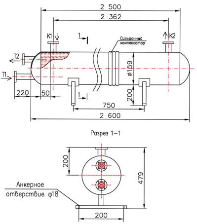 Чертёж КС 150-2,5-2Х-8×0,8-7