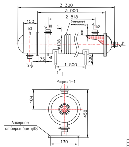Чертёж КС 100-3-8×0,8-3Б