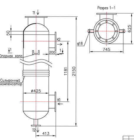 Чертёж КС 400-1,5-8×0,8-40,5