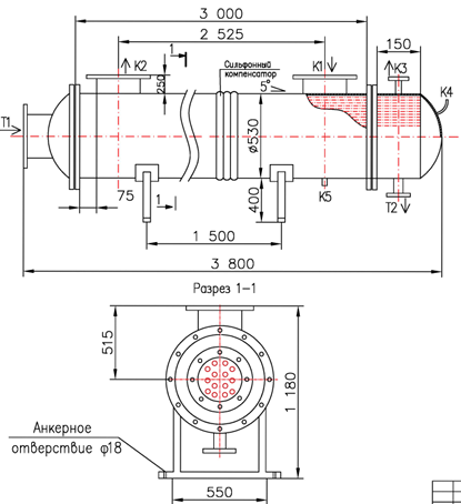 Чертёж КС 500-3-8×0,8-132,0