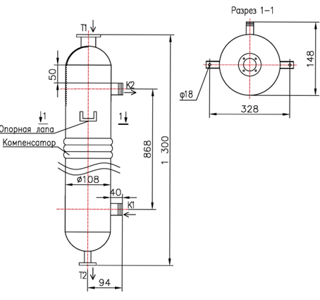 Чертёж КС 100-1СК-8×0,8-1,2