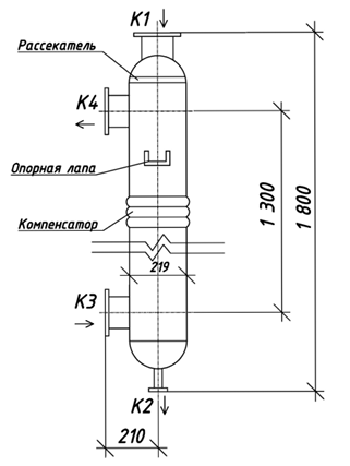 Чертёж КС 210-15СК-ПВ-Б, Ру16, 10 м²