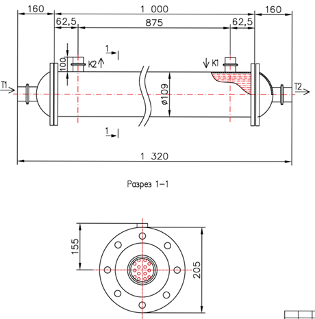 Чертёж КС 100-1-8×0,8-2