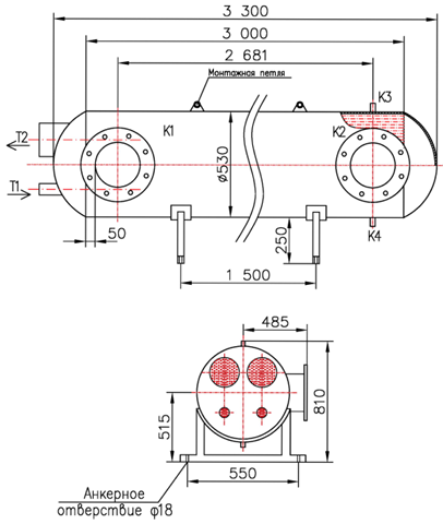 Чертёж КС 500-3-8×0,8-132