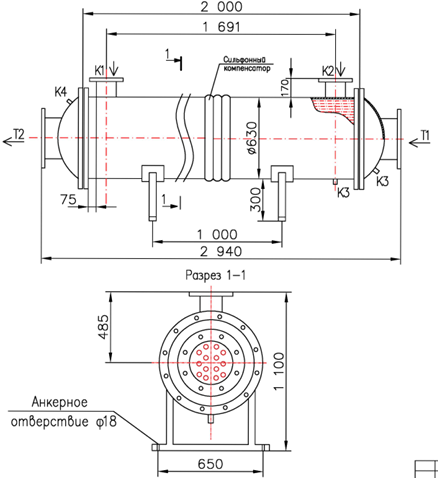 Чертёж КС 600-2-12×1,5-88