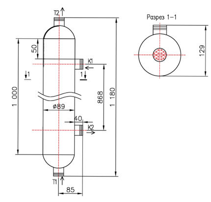 Чертёж КС 80-1-8×0,8-1,05-2