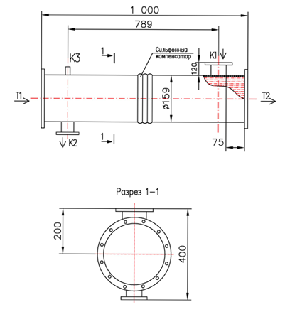 Чертёж КС 150-1-8×0,8-3