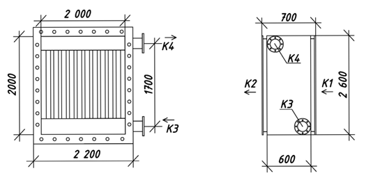 Чертёж КС 2×2×0,6-12×15-Б