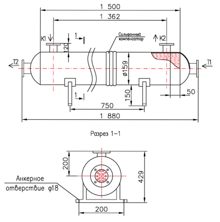 Чертёж КС 150У-1,5-8×0,8-4,5