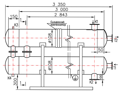 Чертёж 2КС 100-3-8×0,8-7,2