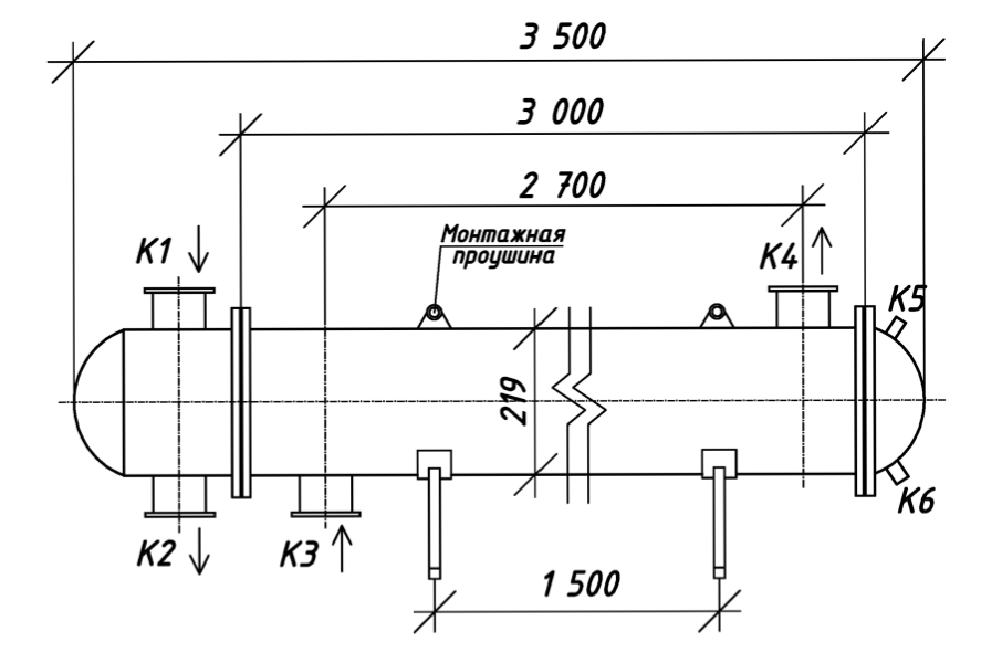 Чертёж КС-231076, Ру10, AISI 304, 70,2 м²