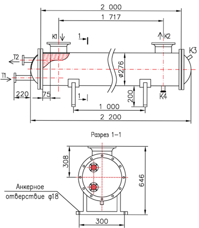 Чертёж КС 250-2-4×8×0,8-16