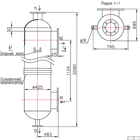 Чертёж КС 400-1,5-8×0,8-36,0