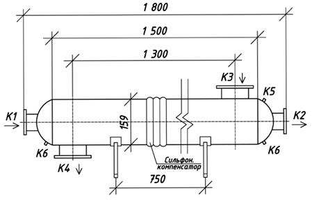 Чертёж КС 150-1,5СК-316-Б, отопление и ГВС