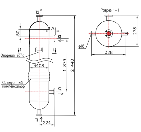 Чертёж КС 100-2-8×0,8-2