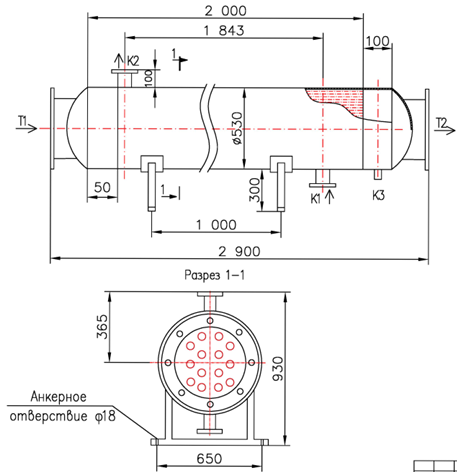 Чертёж КС 500-2-12×1-58,4