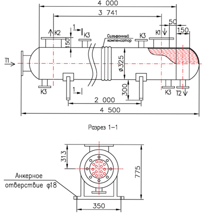 Чертёж КС 300-4СК-8×1-55,2