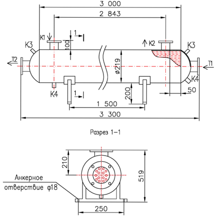 Чертёж КС 200-3,0-8×1-18,0